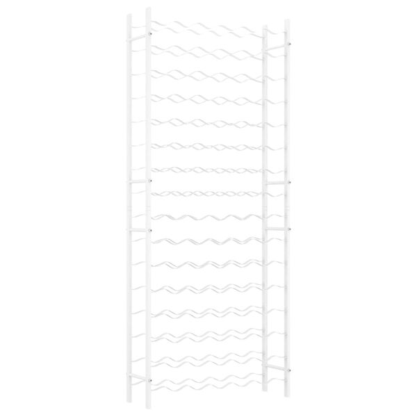 vidaXL Garrafeira para 96 garrafas metal branco