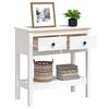 vidaXL Mesa consola 75x35x75 cm pinho maci&ccedil;o branco