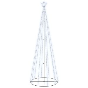 vidaXL Árvore de Natal em cone 310 luzes LED 100x300 cm branco frio