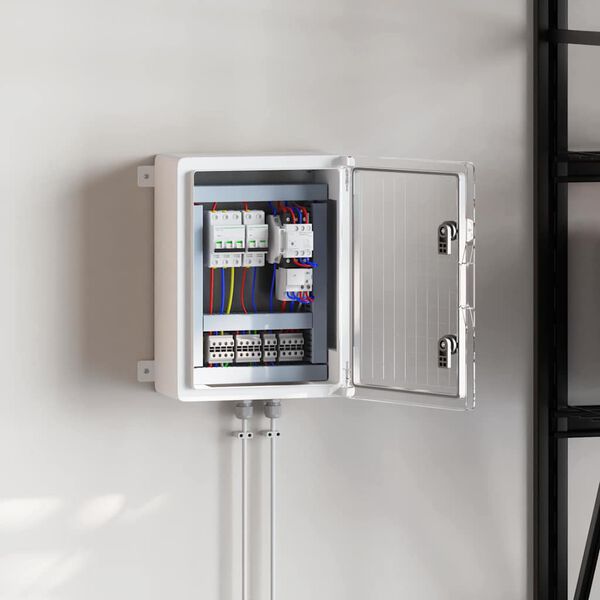 vidaXL Arm&aacute;rio de Controle Cinzeto 30 x 19,5 x 40 cm Pl&aacute;stico ABS