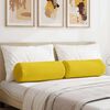 vidaXL Almofadas de Apoio 2 pcs Amarelo Claro Ø 25 x 70 cm tecido