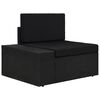 vidaXL 10 pcs conjunto lounge para jardim vime PE preto
