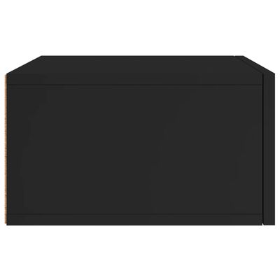 vidaXL Mesa de cabeceira montagem na parede 35x35x20 cm preto