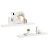 vidaXL Prateleiras de parede suspensas 2 pcs 120x23,5x3,8cm MDF branco