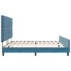 vidaXL Cama Box com cabeceira Azul Escuro 200 x 200 cm Veludo