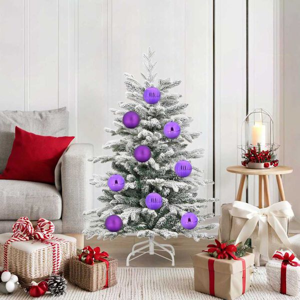 vidaXL Conjunto de Bolas de Natal XL 15 pcs Lil&aacute;s Pl&aacute;stico