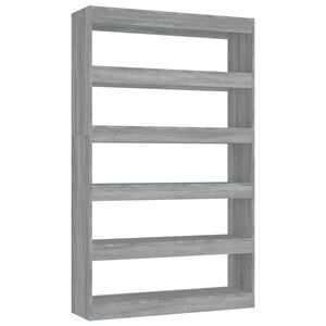 vidaXL Estante/divis&oacute;ria 100x30x166 cm cor sonoma cinza