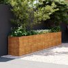vidaXL Canteiro elevado de jardim 385x50x69 cm Aço Corten