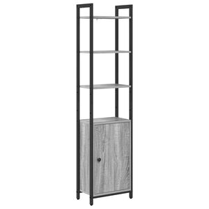 vidaXL Gabinete de Livros 6 n&iacute;veis 40 x 24 x 161 cm Cinza Sonoma