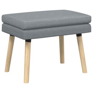 vidaXL Banco de Camadas Duplas Cinzento-claro 60 x 40 x 46 cm Tecido