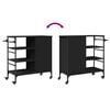 vidaXL Carrinho de cozinha 87,5x38,5x84,5cm derivados de madeira preto