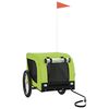 vidaXL Reboque de bicicleta p/ animais tecido oxford/ferro verde/preto