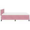 vidaXL Cama Box com colch&atilde;o com cabeceira Rosa 160 x 200 cm Veludo
