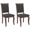 vidaXL Cadeiras de jantar com almofad&otilde;es 2 pcs madeira maci&ccedil;a castanho