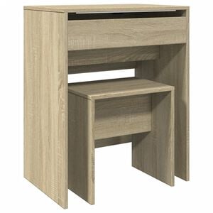 vidaXL Toucador e banco 60x40x113,5 cm carvalho sonoma