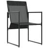 vidaXL Cadeira 4 unid. Preto e Anthracite Textilene