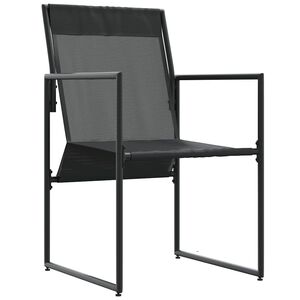vidaXL Cadeira 4 unid. Preto e Anthracite Textilene