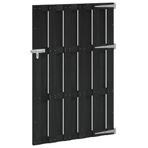 vidaXL Port&atilde;o de Jardim 100 x 150 cm WPC e Alum&iacute;nio Preto