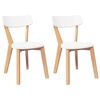 vidaXL Cadeiras de jantar 2 pcs madeira de seringueira maci&ccedil;a