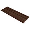 vidaXL Painel de telhado 12 unid. Castanho 129 x 45 cm A&ccedil;o galvanizado