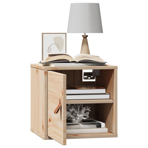 vidaXL Arm&aacute;rios de parede 2 pcs 31,5x30x30 cm pinho maci&ccedil;o