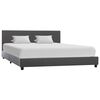 vidaXL Estrutura de cama 160x200 cm couro artificial cinzento
