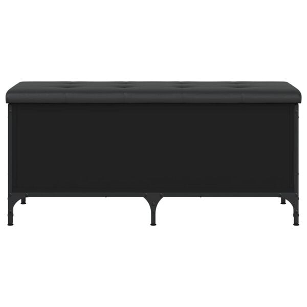 vidaXL Banco de arruma&ccedil;&atilde;o 102x42x45 cm derivados de madeira preto