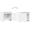 vidaXL Mesa de cabeceira 45x34x44,5 cm aglomerado branco