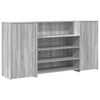 vidaXL Balc&atilde;o recep&ccedil;&atilde;o 200x50x103,5 cm madeira cinzento sonoma