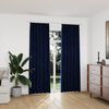 vidaXL Cortinas blackout c/ ganchos 2 pcs 140x225cm veludo azul escuro