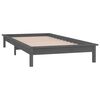 vidaXL Estrutura cama c/ LED solteiro 75x190cm madeira maci&ccedil;a cinzento