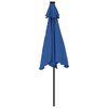 vidaXL Guarda-sol de jardim com poste de a&ccedil;o 225x225x212 cm azul-ciano