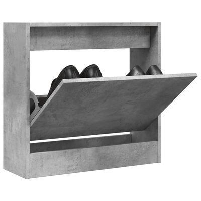 vidaXL Sapateira 60x21x57 cm derivados de madeira cinzento cimento