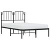 vidaXL Estrutura de cama com cabeceira 120x190 cm metal preto