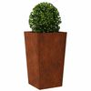 vidaXL Garden Planters 2 pcs 45x45x75 cm a&ccedil;o resistente &agrave;s intemp&eacute;ries