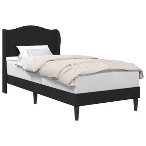 vidaXL Estrutura da Cama Preto 90 x 190 cm Couro Sint&eacute;tico