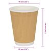 vidaXL Copos de caf&eacute; de papel 500 pcs 12oz 300ml castanho