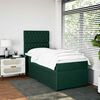 vidaXL Cama com molas/colch&atilde;o 90x190 cm veludo verde-escuro