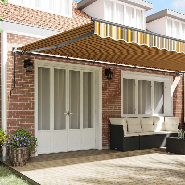 vidaXL Toldo Retr&aacute;til Manual Multicolor 600 &times; 350 cm Poli&eacute;ster e A&ccedil;o