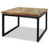 vidaXL Mesa de centro em resina de teca 60x60x40 cm