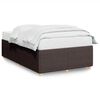 vidaXL Estrutura de cama sem colch&atilde;o 120x200 cm tecido castanho-escuro