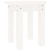 vidaXL Mesa de centro &Oslash; 35x35 cm madeira de pinho maci&ccedil;a branco