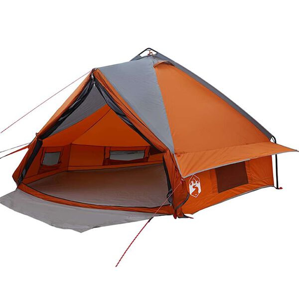 vidaXL Tenda Teepee com telhado Cinza e Laranja 490 x 410 x 210 cm