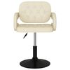 vidaXL Cadeiras de jantar girat&oacute;rias 2 pcs tecido cor creme