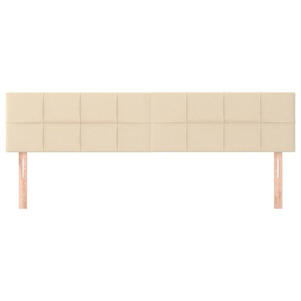 vidaXL Cabeceiras creme 180x5x78/88 cm tecido