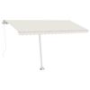 vidaXL Toldo retrátil manual independente 400x300 cm cor creme