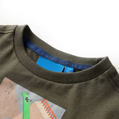 T-shirt de manga comprida para criança caqui 92