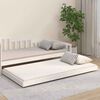 vidaXL Cama sem colch&atilde;o 100x200 cm madeira de pinho maci&ccedil;a branco