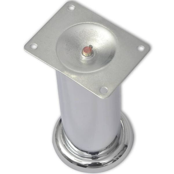 vidaXL Pés para sofá redondos 8 pcs 180 mm cromado