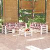 vidaxL Conjunto lounge de paletes p/ jardim 6 pcs c/ almofad&otilde;es pinho